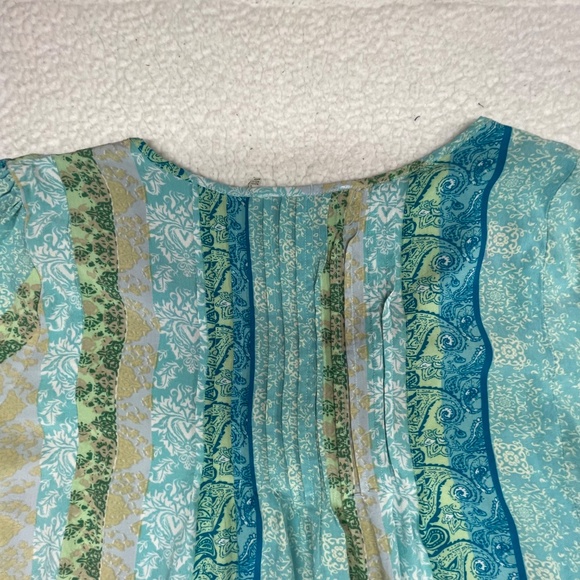 Women’s Simply Noelle L/XL(12-14) Blue/Green Top - Picture 4 of 15